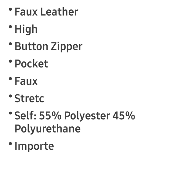 FAUX LEATHER PANT - Picture 2 of 2